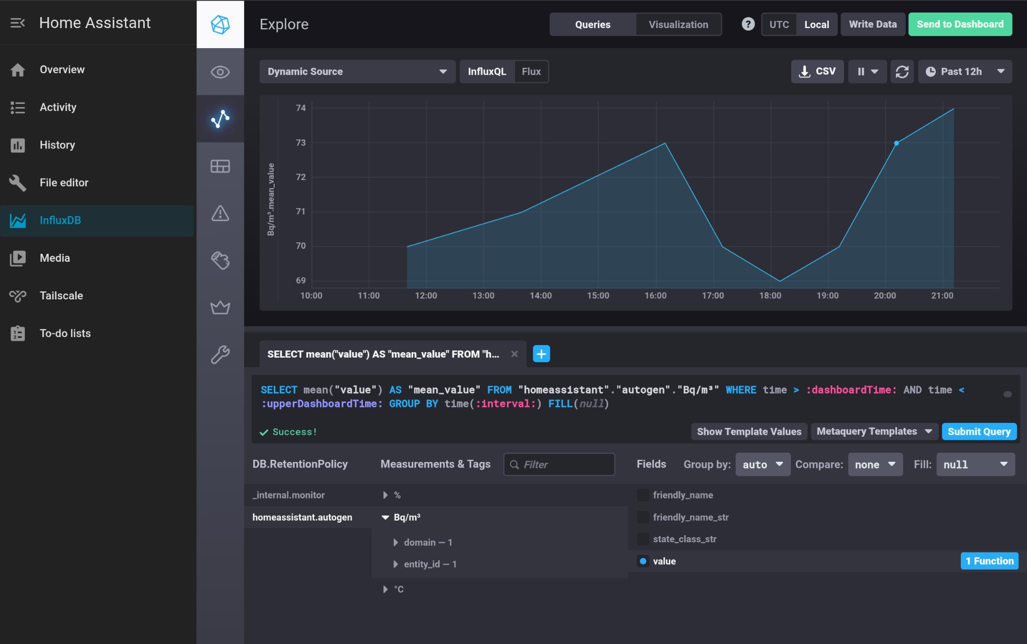 InfluxDB Web Interface